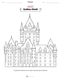 Québec-Stadt druckbare Arbeitsblatt Vorschau