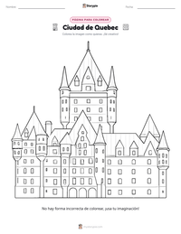 Vista previa de la hoja de trabajo imprimible de Ciudad de Quebec