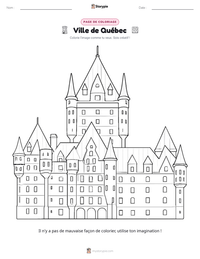 Aperçu de la feuille de travail imprimable Ville de Québec