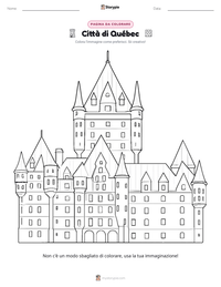 Anteprima della scheda stampabile di Città di Québec