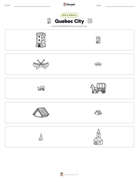 Quebec City printable worksheet preview