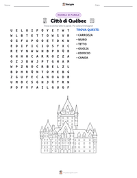 Anteprima della scheda stampabile di Città di Québec