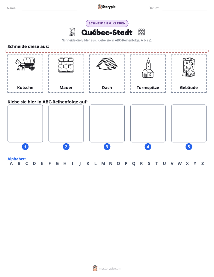Schneiden & Einfügen Alphabet