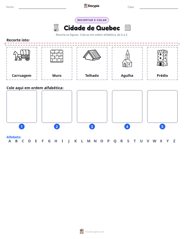 Recortar & Colar Alfabeto
