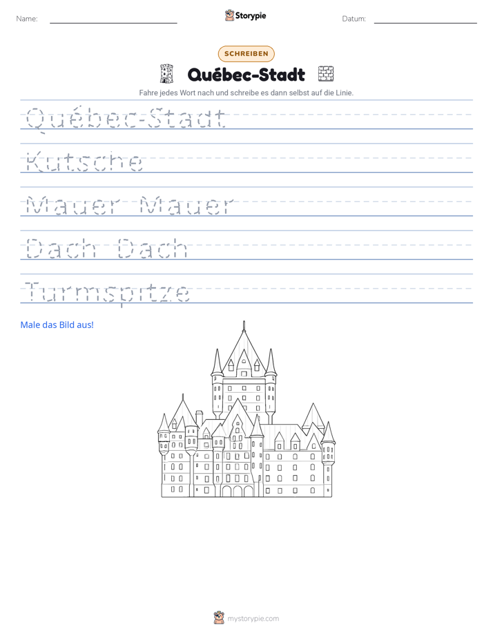 Schreibübung