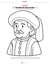 Hendrik de Zeevaarder afdrukbare werkblad voorbeeld