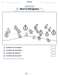 Aperçu de la feuille de travail imprimable Henri le Navigateur