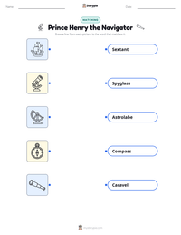 Prince Henry the Navigator printable worksheet preview