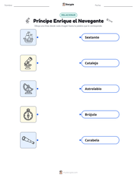 Vista previa de la hoja de trabajo imprimible de Príncipe Enrique el Navegante