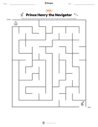 Prince Henry the Navigator printable worksheet preview