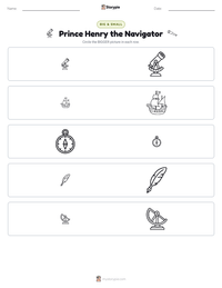 Prince Henry the Navigator printable worksheet preview
