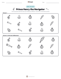 Prince Henry the Navigator printable worksheet preview