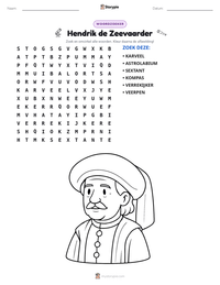 Hendrik de Zeevaarder afdrukbare werkblad voorbeeld