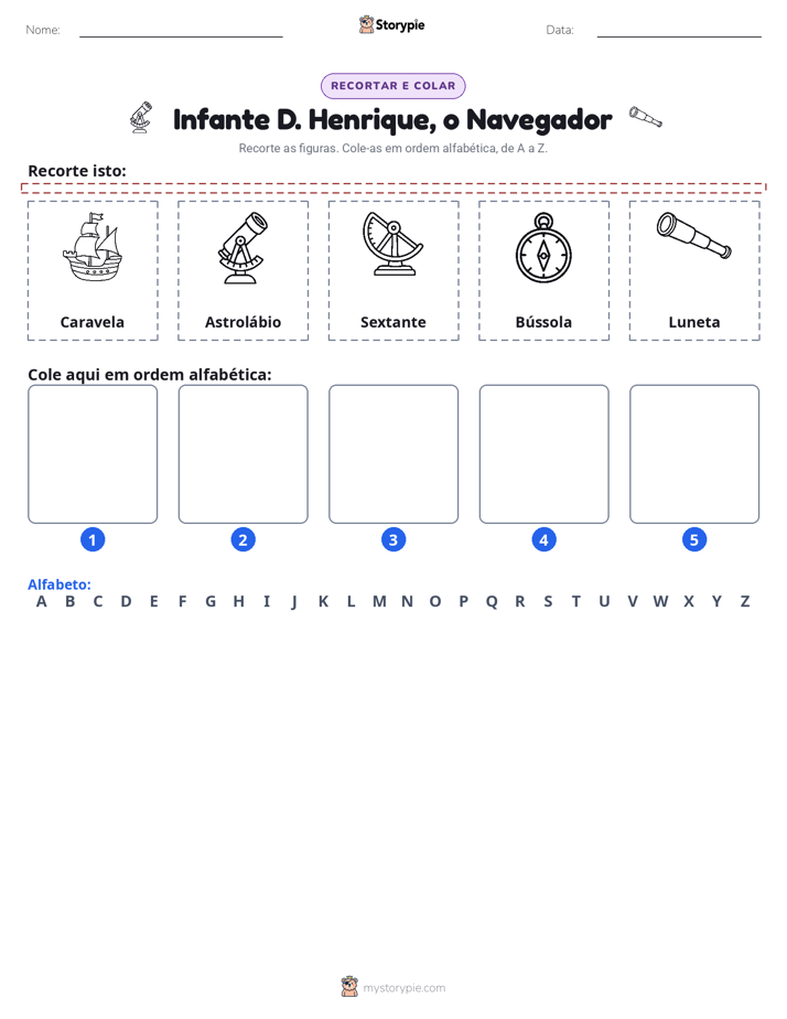 Recortar & Colar Alfabeto