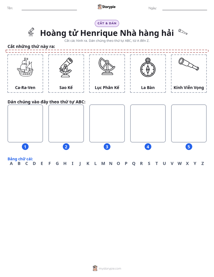 Cắt & Dán Chữ Cái