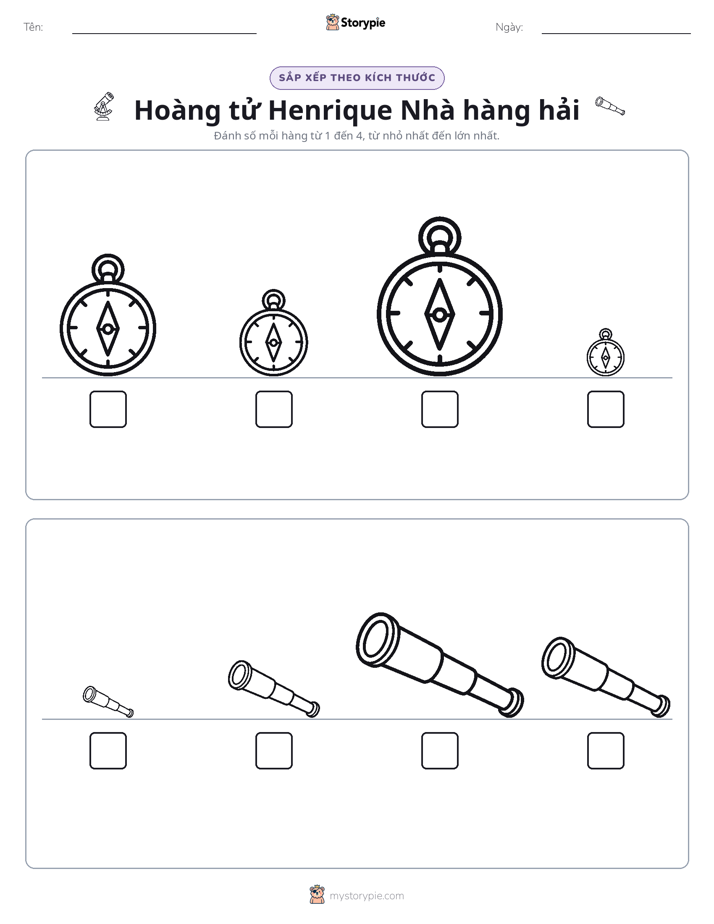 Thứ Tự Kích Thước