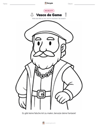 Vasco da Gama druckbare Arbeitsblatt Vorschau