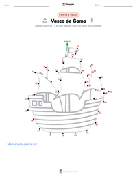 Aperçu de la feuille de travail imprimable Vasco de Gama