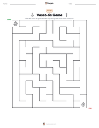Vasco da Gama printable worksheet preview