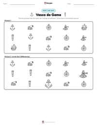 Vasco da Gama printable worksheet preview