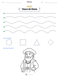 Vasco da Gama printable worksheet preview