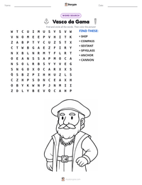 Vasco da Gama printable worksheet preview