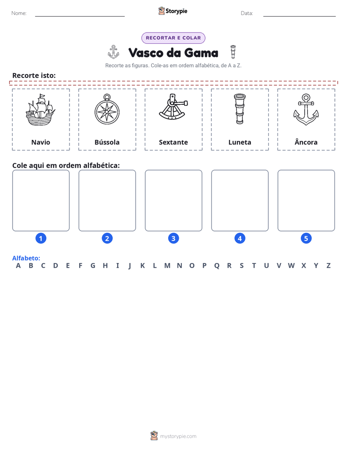 Recortar & Colar Alfabeto