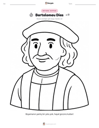 Bartolomeu Dias yazdırılabilir çalışma sayfası önizlemesi