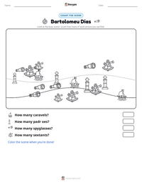Bartolomeu Dias printable worksheet preview