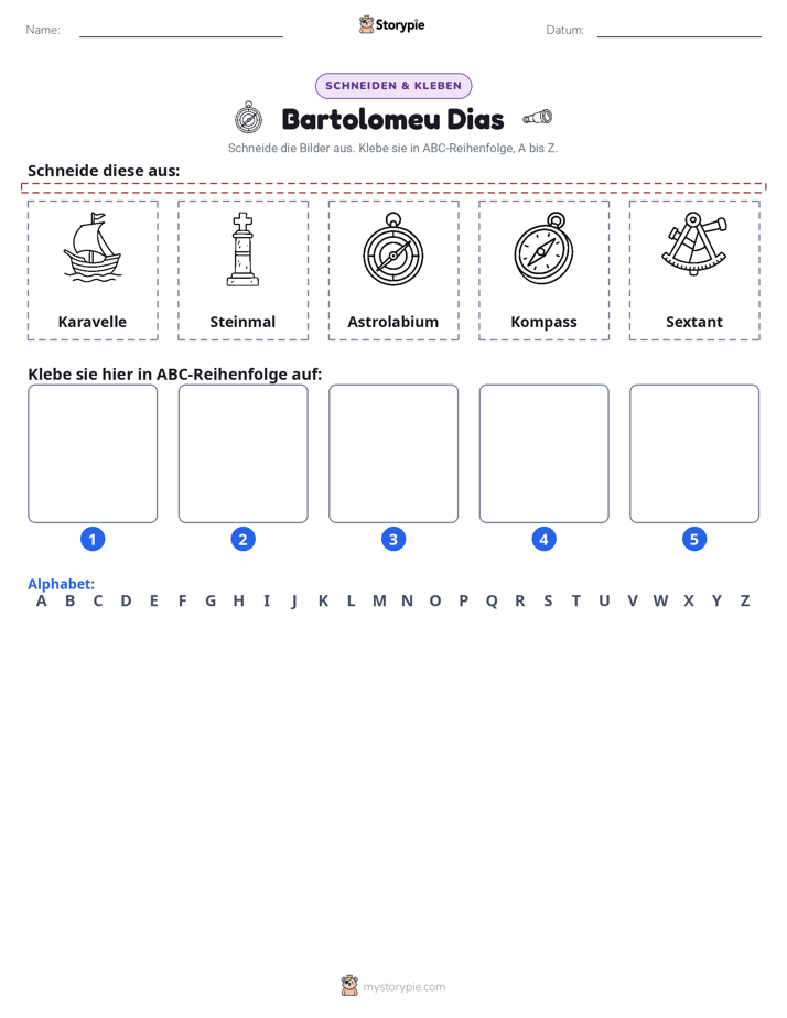 Schneiden & Einfügen Alphabet