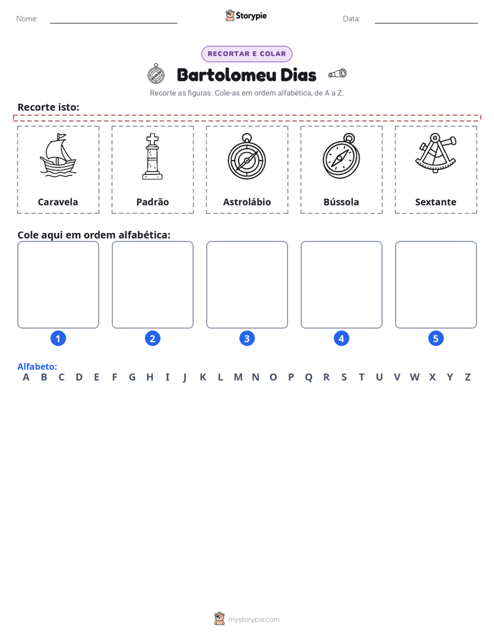 Recortar & Colar Alfabeto
