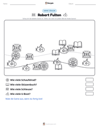 Robert Fulton druckbare Arbeitsblatt Vorschau
