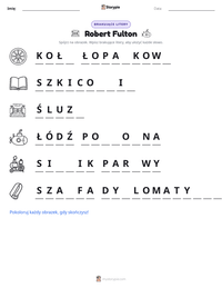 Podgląd drukowalnego arkusza ćwiczeń Robert Fulton