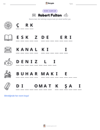 Robert Fulton yazdırılabilir çalışma sayfası önizlemesi