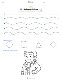 Aperçu de la feuille de travail imprimable Robert Fulton