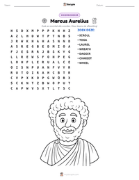 Marcus Aurelius afdrukbare werkblad voorbeeld