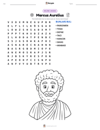 Marcus Aurelius yazdırılabilir çalışma sayfası önizlemesi