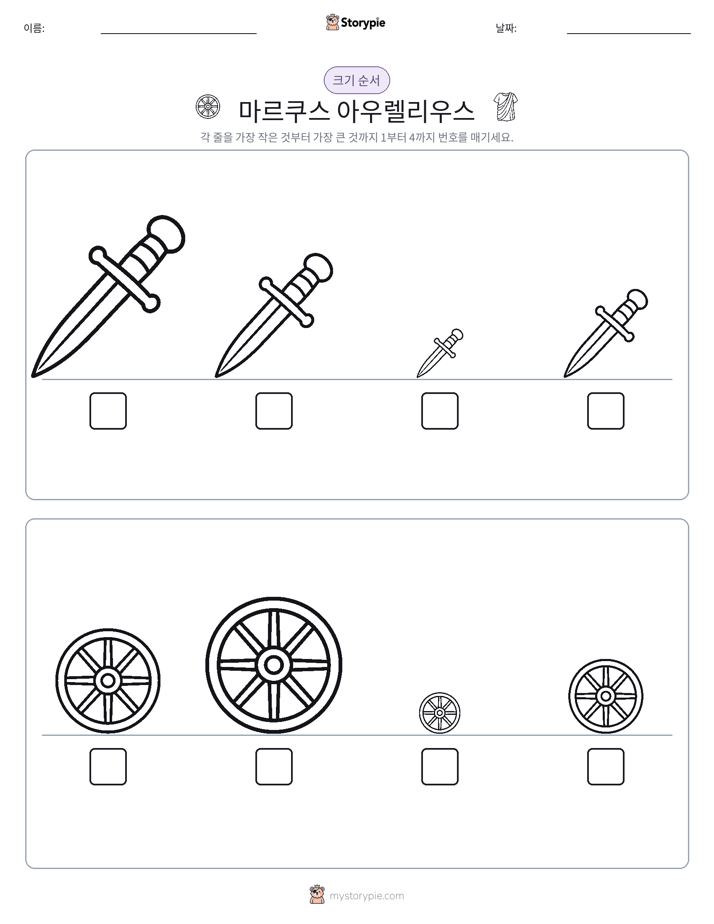 크기 순서