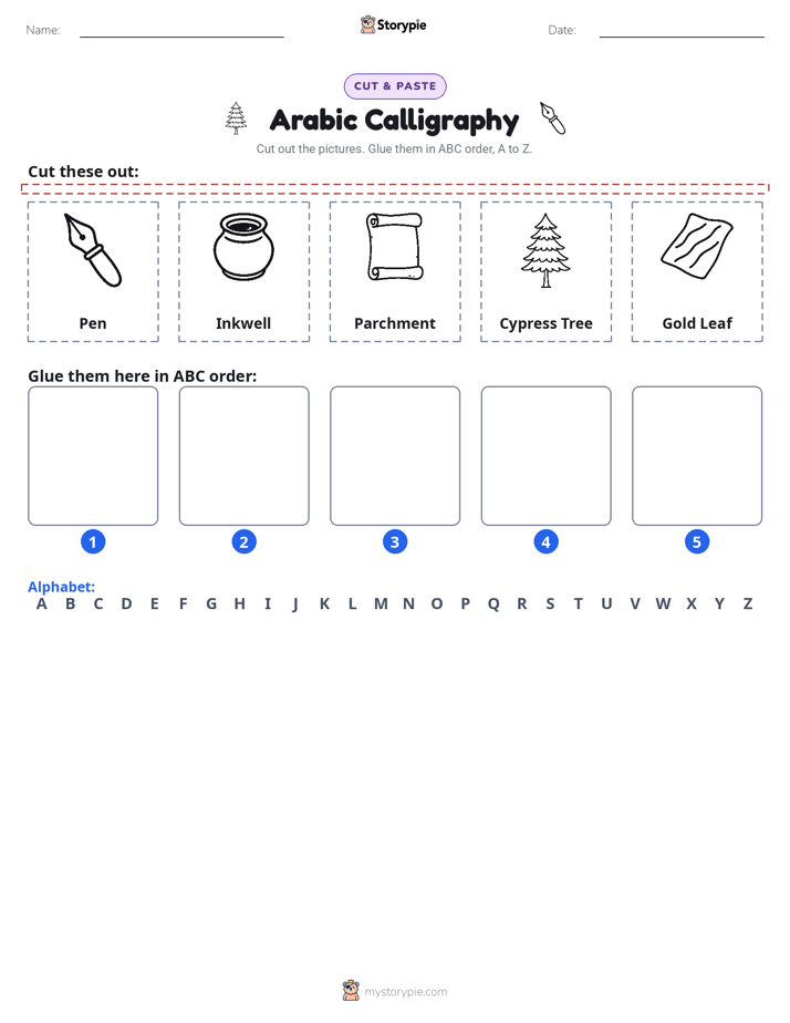 Cut & Paste Alphabet