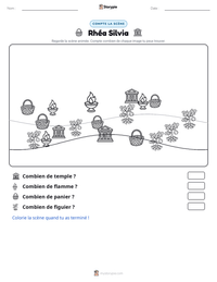Aperçu de la feuille de travail imprimable Rhéa Silvia