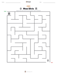 Rhea Silvia printable worksheet preview