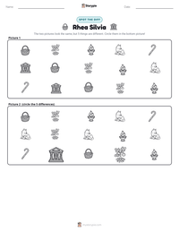 Rhea Silvia printable worksheet preview