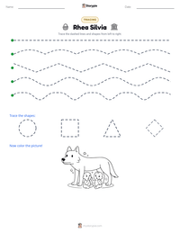 Rhea Silvia printable worksheet preview