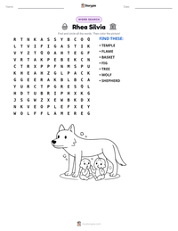 Rhea Silvia printable worksheet preview
