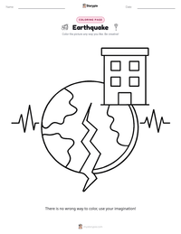 Earthquake printable worksheet preview