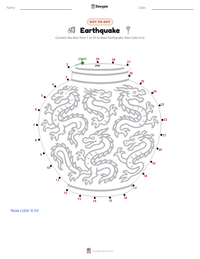 Earthquake printable worksheet preview