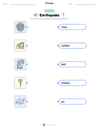 Earthquake printable worksheet preview