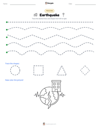 Earthquake printable worksheet preview