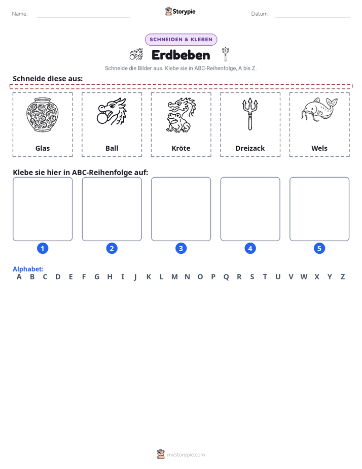 Schneiden & Einfügen Alphabet