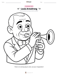 Louis Armstrong printable worksheet preview